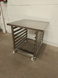 Mobile stainless steel base - 90x85x90 cm